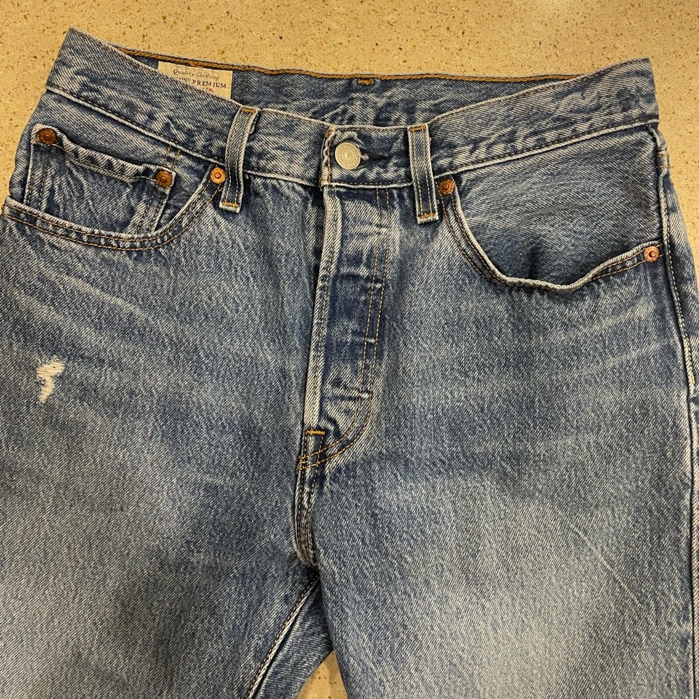 LEVIS 501 Jeans Medium Dark Wash W27 L30 Original Fit